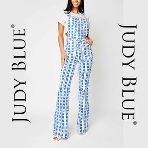 🇺🇸NEW!🇺🇸 JUDY BLUE | High Waist USA Star Print Overall Flares - Americana